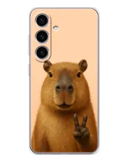 Чехол для Samsung Galaxy S25 FE с картинкой «Капибара виктория» Чехол для Samsung Galaxy S25 FE с картинкой «Капибара виктория»