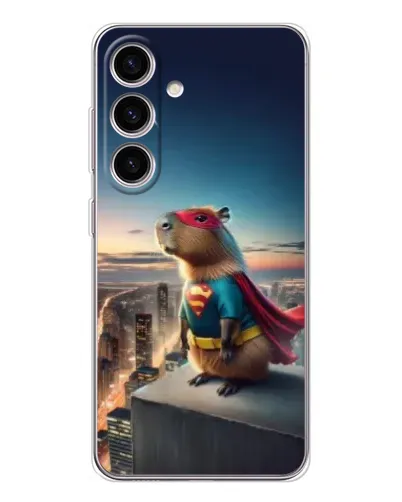 Чехол для Samsung Galaxy S25 FE с картинкой «Капи-мен супергерой»