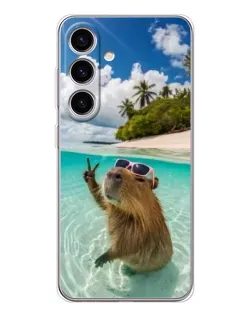 Чехол для Samsung Galaxy S25 FE с картинкой «Капибара на море» Чехол для Samsung Galaxy S25 FE с картинкой «Капибара на море»
