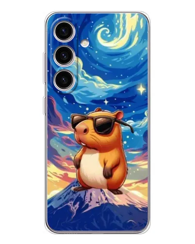 Чехол для Samsung Galaxy S25 FE с картинкой «Капибара Ван Гога»