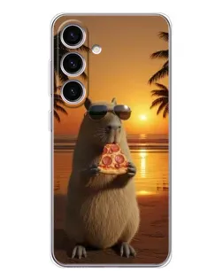 Чехол для Samsung Galaxy S25 FE с картинкой «Капибара с пиццей» Чехол для Samsung Galaxy S25 FE с картинкой «Капибара с пиццей»