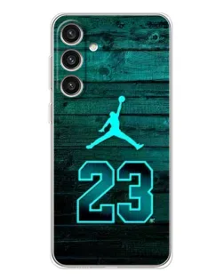 Чехол для Samsung Galaxy S25 Plus с картинкой «Jordan Cyan 23»