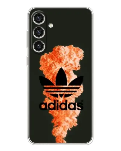 Чехол для Samsung Galaxy S25 Plus с картинкой «Оранжевый дым Adidas»