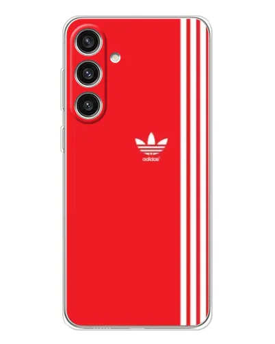 Чехол для Samsung Galaxy S25 Plus с картинкой «Красный минимализм Adidas»