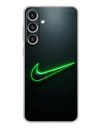 Чехол для Samsung Galaxy S25 Plus с картинкой «Неоновый контур Nike»
