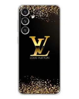 Чехол для Samsung Galaxy S25 Plus с картинкой «LV — золотые искры»