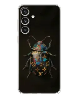 Чехол для Samsung Galaxy S25 Plus с картинкой «LV — мраморный принт»