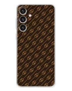 Чехол для Samsung Galaxy S25 Plus с картинкой «Gucci — золотые диагонали»