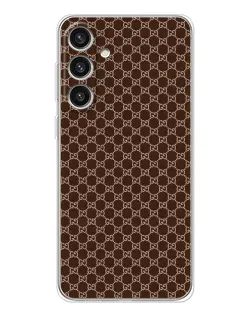 Чохол для Samsung Galaxy S25 Plus з картинкою «Gucci — шоколадна сітка» Чохол для Samsung Galaxy S25 Plus з картинкою «Gucci — шоколадна сітка»