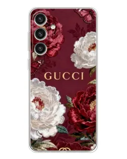 Чохол для Samsung Galaxy S25 Plus з картинкою «Gucci — бордові троянди» Чохол для Samsung Galaxy S25 Plus з картинкою «Gucci — бордові троянди»