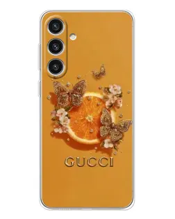Чохол для Samsung Galaxy S25 Plus з картинкою «Gucci — золоті метелики» Чохол для Samsung Galaxy S25 Plus з картинкою «Gucci — золоті метелики»