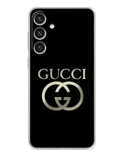 Чохол для Samsung Galaxy S25 Plus з картинкою «Gucci — золото на чорному» Чохол для Samsung Galaxy S25 Plus з картинкою «Gucci — золото на чорному»