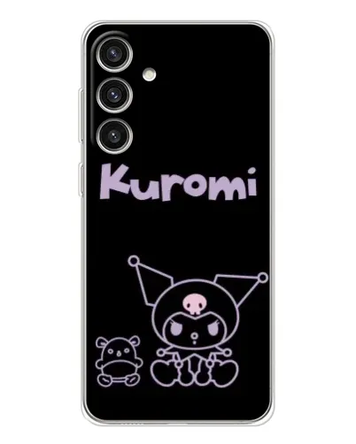 Чехол для Samsung Galaxy S25 Plus с картинкой «Kuromi — черный минимализм»