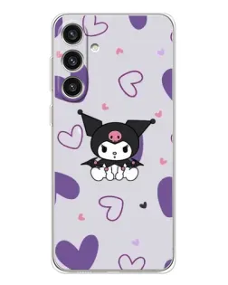 Чехол для Samsung Galaxy S25 Plus с картинкой «Kuromi и лавандовые сердца»
