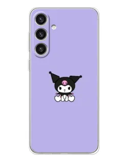 Чехол для Samsung Galaxy S25 Plus с картинкой «Kuromi — фиолетовый минимализм»