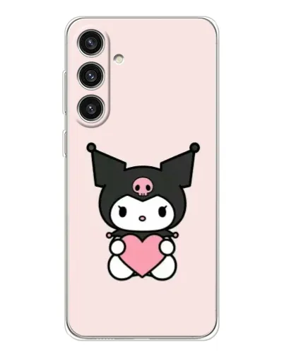 Чехол для Samsung Galaxy S25 Plus с картинкой «Kuromi и сердце»