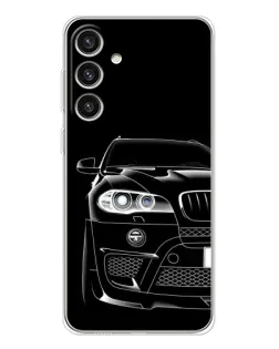 Чехол для Samsung Galaxy S25 Plus с картинкой «Темный силуэт BMW»