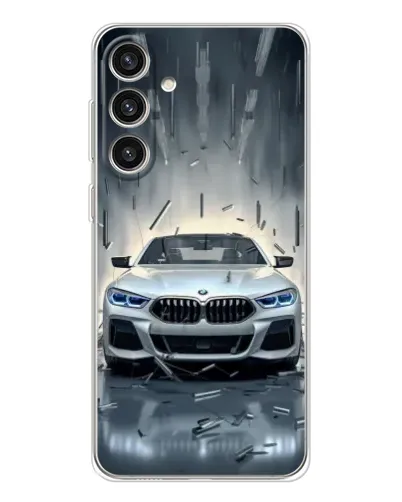 Чехол для Samsung Galaxy S25 Plus с картинкой «BMW в свете фар»