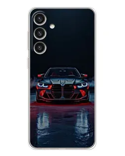 Чехол для Samsung Galaxy S25 Plus с картинкой «BMW на мокрой дороге»