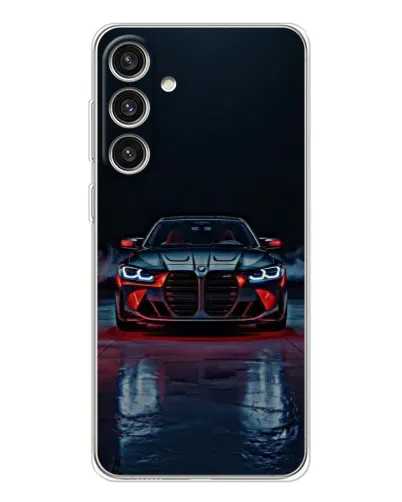 Чехол для Samsung Galaxy S25 Plus с картинкой «BMW на мокрой дороге»