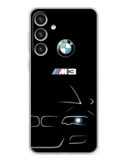 Чехол для Samsung Galaxy S25 Plus с картинкой «Минималистичный принт BMW M3»