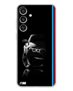 Чехол для Samsung Galaxy S25 Plus с картинкой «Силуэт BMW в темноте»