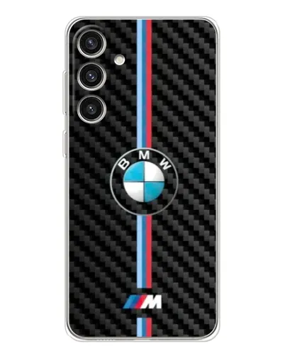 Чехол для Samsung Galaxy S25 Plus с картинкой «Эмблема BMW и карбон»