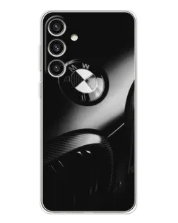 Чехол для Samsung Galaxy S25 Plus с картинкой «Эмблема BMW — макро»