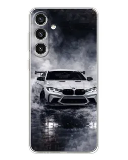 Чехол для Samsung Galaxy S25 Plus с картинкой «BMW сквозь туман»