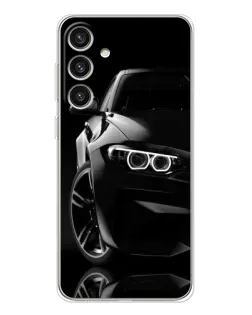 Чохол для Samsung Galaxy S25 Plus з картинкою «Чорна BMW — профіль»