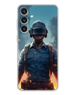 Чехол для Samsung Galaxy S25 Plus с картинкой «PUBG — реалистичный герой»
