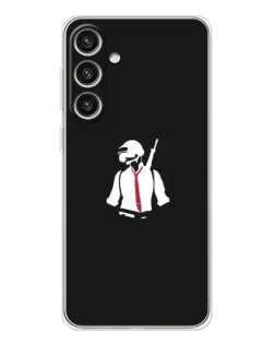 Чехол для Samsung Galaxy S25 Plus с картинкой «PUBG — силуэт воина»