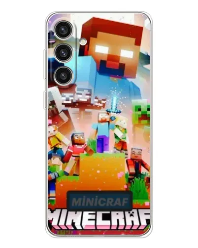 Чехол для Samsung Galaxy S25 Plus с картинкой «Minecraft герои игры»