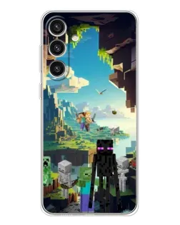 Чехол для Samsung Galaxy S25 Plus с картинкой «Эндермен в лесу»