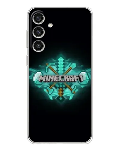 Чехол для Samsung Galaxy S25 Plus с картинкой «Minecraft Diamond лого»