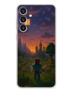 Чехол для Samsung Galaxy S25 Plus с картинкой «Стив у башни»