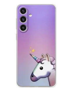 Чехол для Samsung Galaxy S25 Plus с картинкой «Единорог градиент»