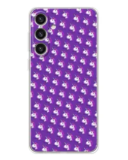 Чехол для Samsung Galaxy S25 Plus с картинкой «Единороги на фиолетовом»
