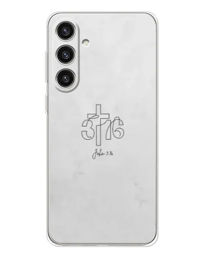 Чехол для Samsung Galaxy S25 Plus с картинкой «Иоанна 3:16 Крест»