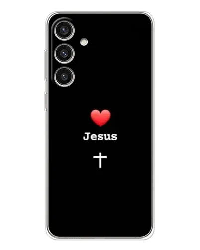 Чехол для Samsung Galaxy S25 Plus с картинкой «Сердце - Jesus»