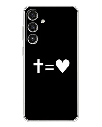 Чехол для Samsung Galaxy S25 Plus с картинкой «Крест и Сердце»