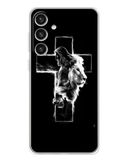 Чехол для Samsung Galaxy S25 Plus с картинкой «Сияющий крест Jesus»