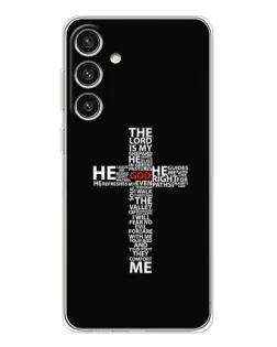 Чехол для Samsung Galaxy S25 Plus с картинкой «Текстовый крест»