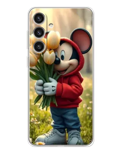 Чехол для Samsung Galaxy S25 Plus с картинкой «Микки с тюльпанами» Чехол для Samsung Galaxy S25 Plus с картинкой «Микки с тюльпанами»