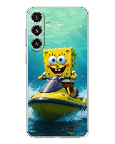 Чохол для Samsung Galaxy S25 Plus з картинкою «Спанч Боб на гідроциклі» Чохол для Samsung Galaxy S25 Plus з картинкою «Спанч Боб на гідроциклі»