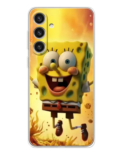 Чохол для Samsung Galaxy S25 Plus з картинкою «Губка Боб стрибає» Чохол для Samsung Galaxy S25 Plus з картинкою «Губка Боб стрибає»