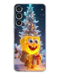 Чохол для Samsung Galaxy S25 Plus з картинкою «Різдвяний Спанч Боб»