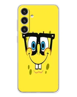 Чохол для Samsung Galaxy S25 Plus з картинкою «Мінімалістичний Спанч Боб»
