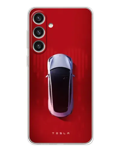 Чехол для Samsung Galaxy S25 Plus с картинкой «Tesla Top View»