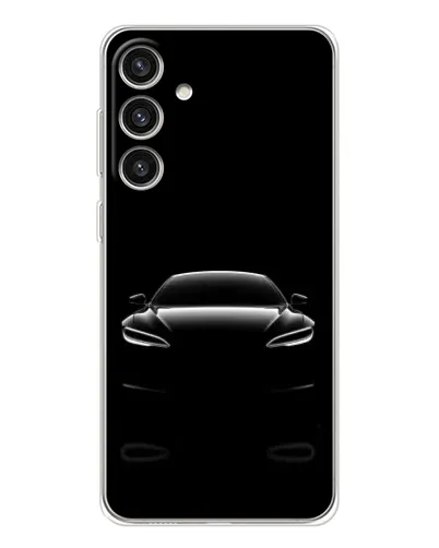 Чехол для Samsung Galaxy S25 Plus с картинкой «Силуэт Tesla Night»